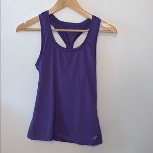 Joe fresh racer back purple workout top size s